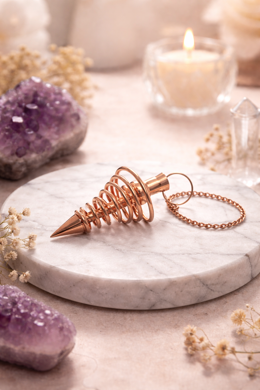 Pendulo en Espiral de cobre ¨El sacacorchos¨