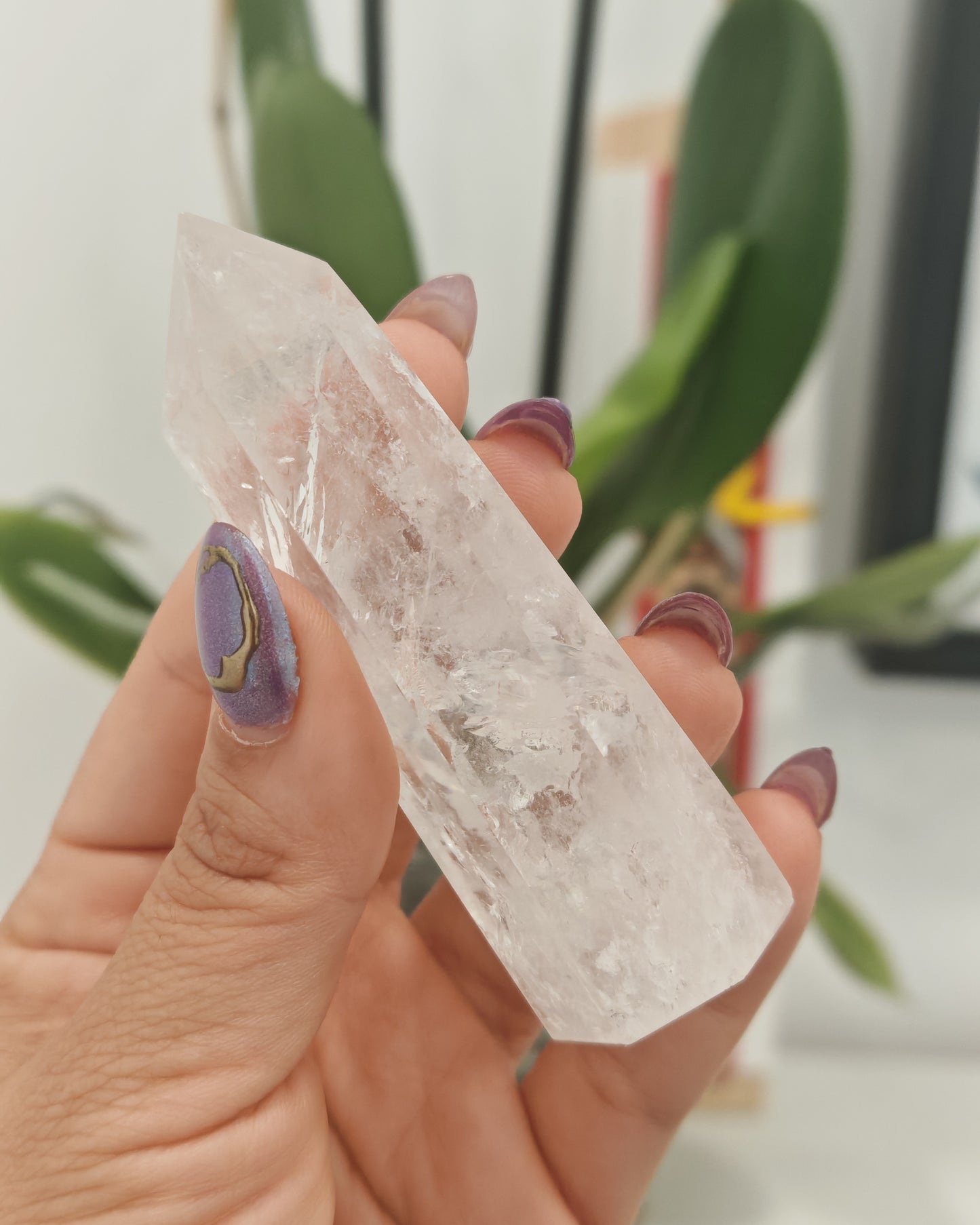 Pack 3 Puntas de Cuarzo Maestro Generador PERFECTO  8–10 cm | 6 facetas