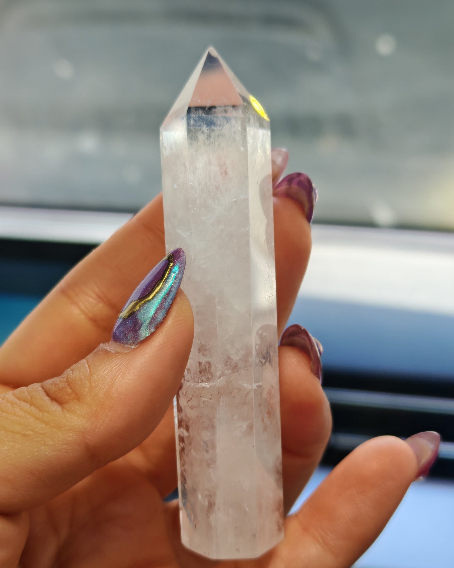 Pack 3 Puntas de Cuarzo Maestro Generador PERFECTO  8–10 cm | 6 facetas